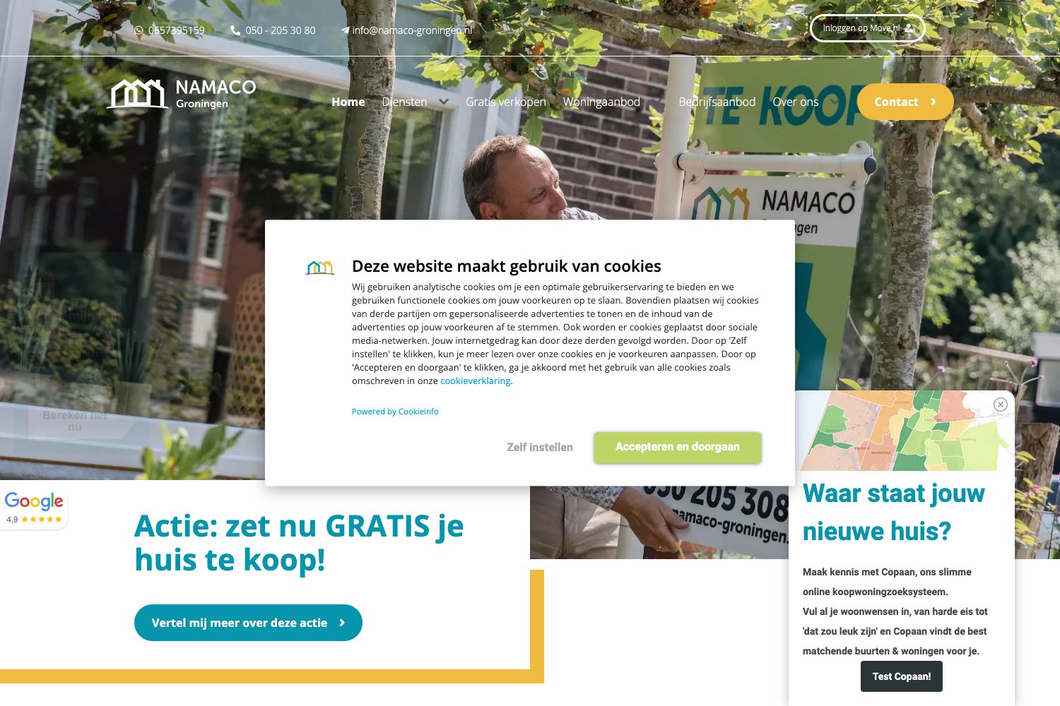 Website screenshot https://namaco-groningen.nl