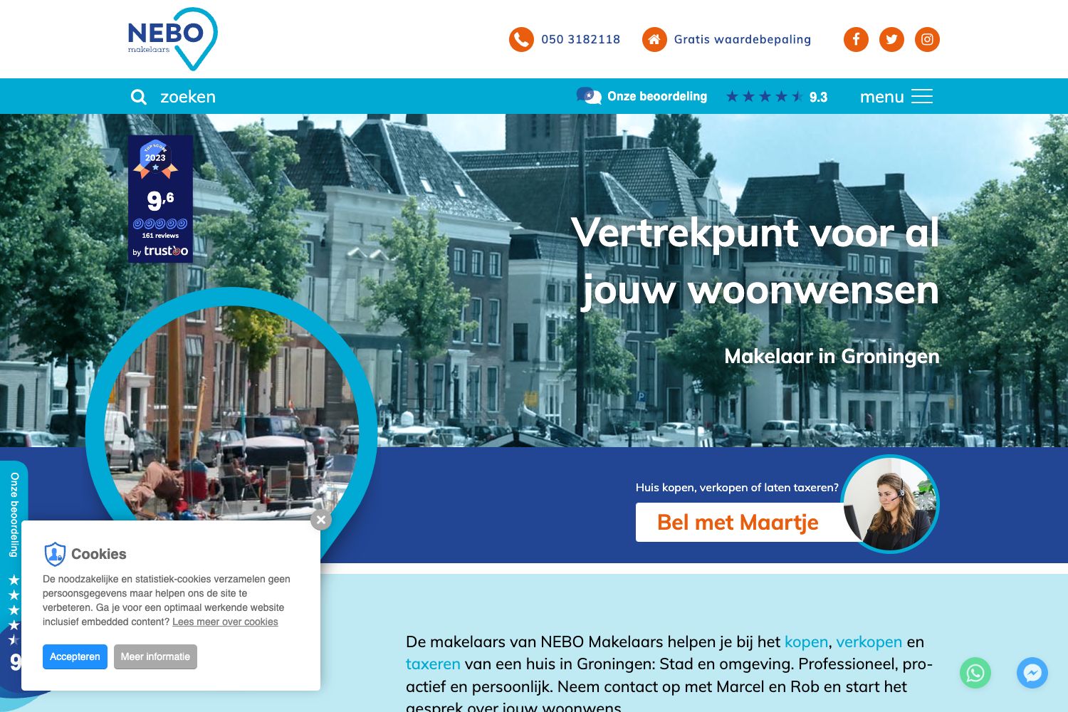 Website screenshot https://nebomakelaars.nl