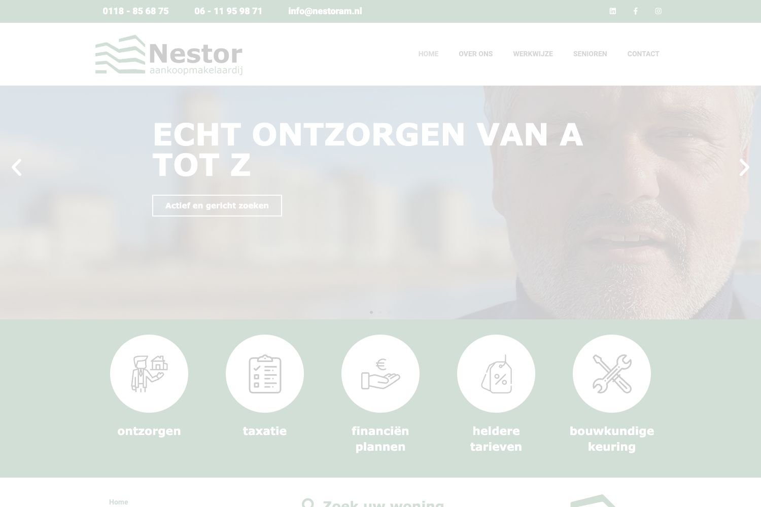 Website screenshot https://nestoram.nl