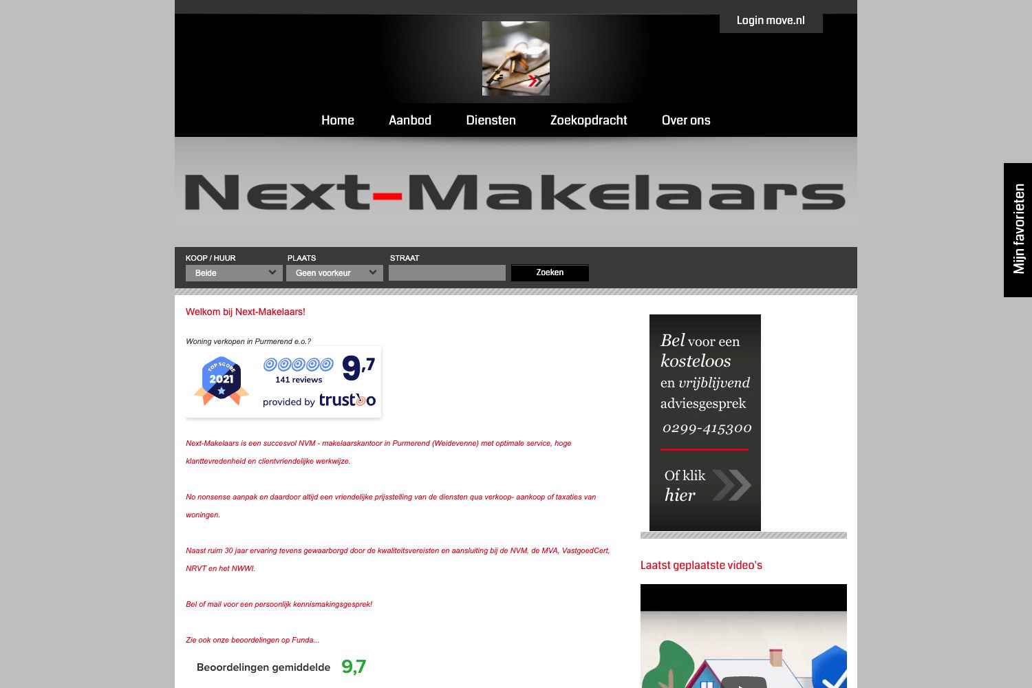 Website screenshot https://next-makelaars.nl