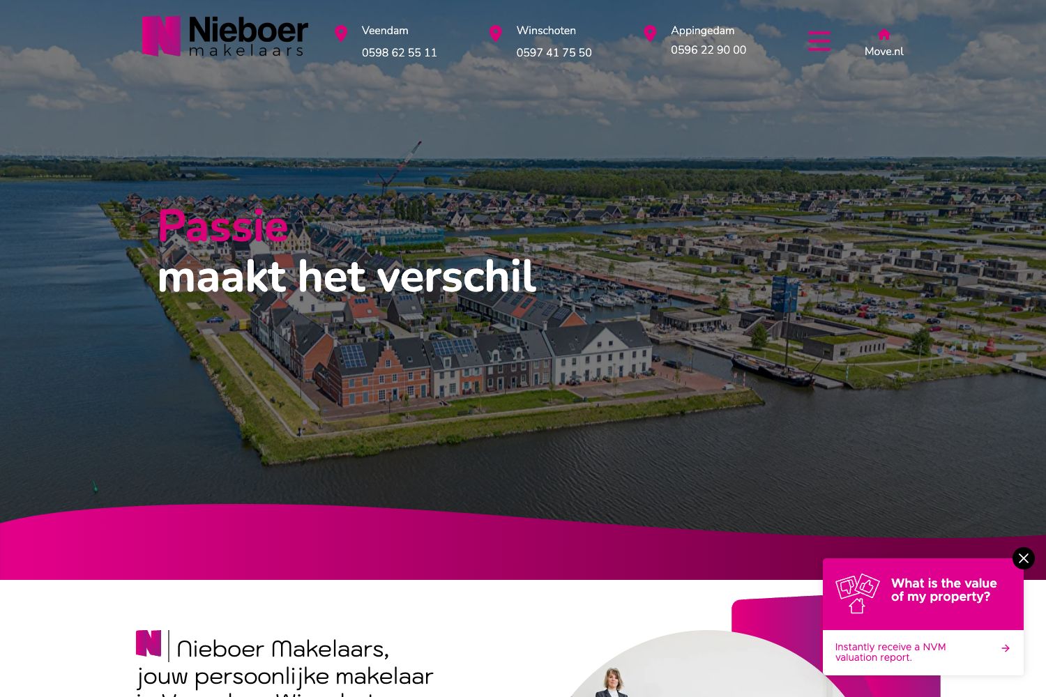 Website screenshot https://nieboer.nl