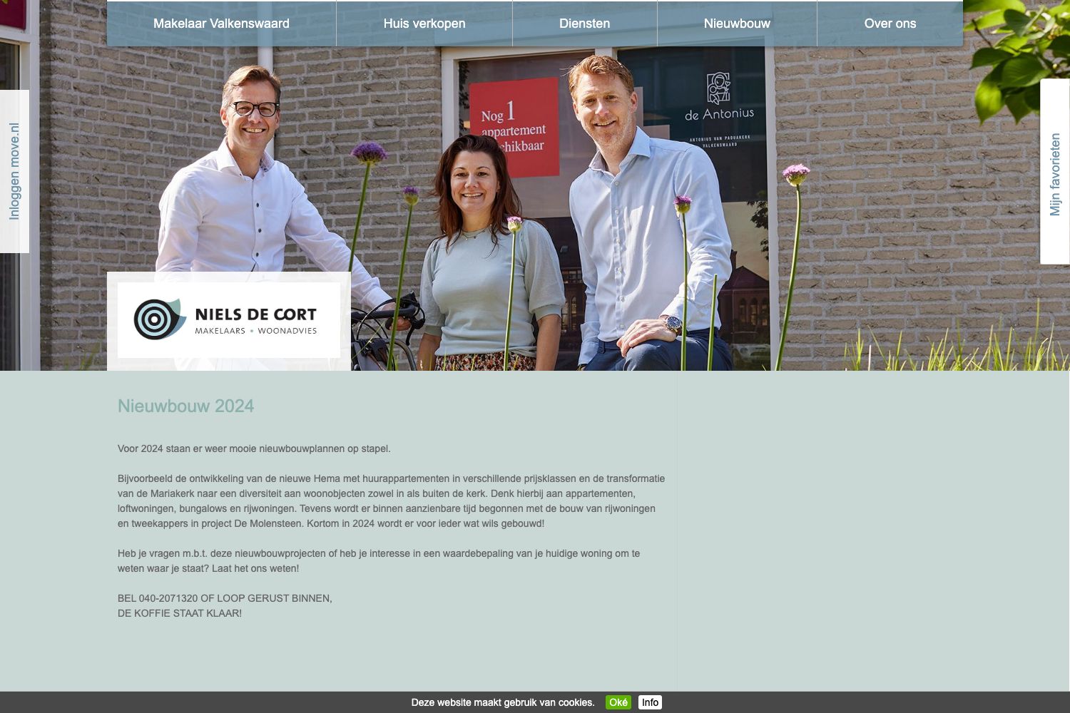 Website screenshot https://nielsdecort.nl