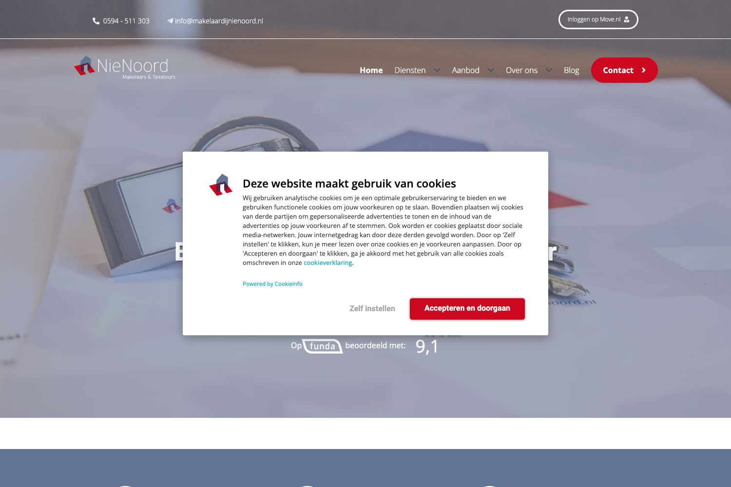 Website screenshot https://makelaardijnienoord.nl