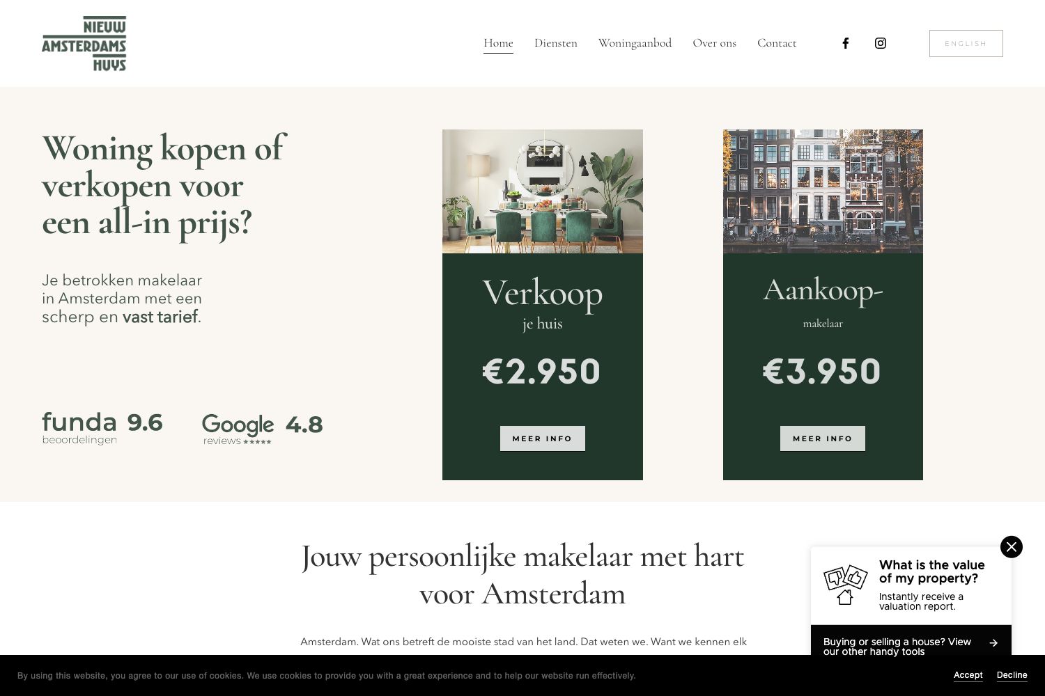 Website screenshot https://nieuwamsterdamshuys.nl