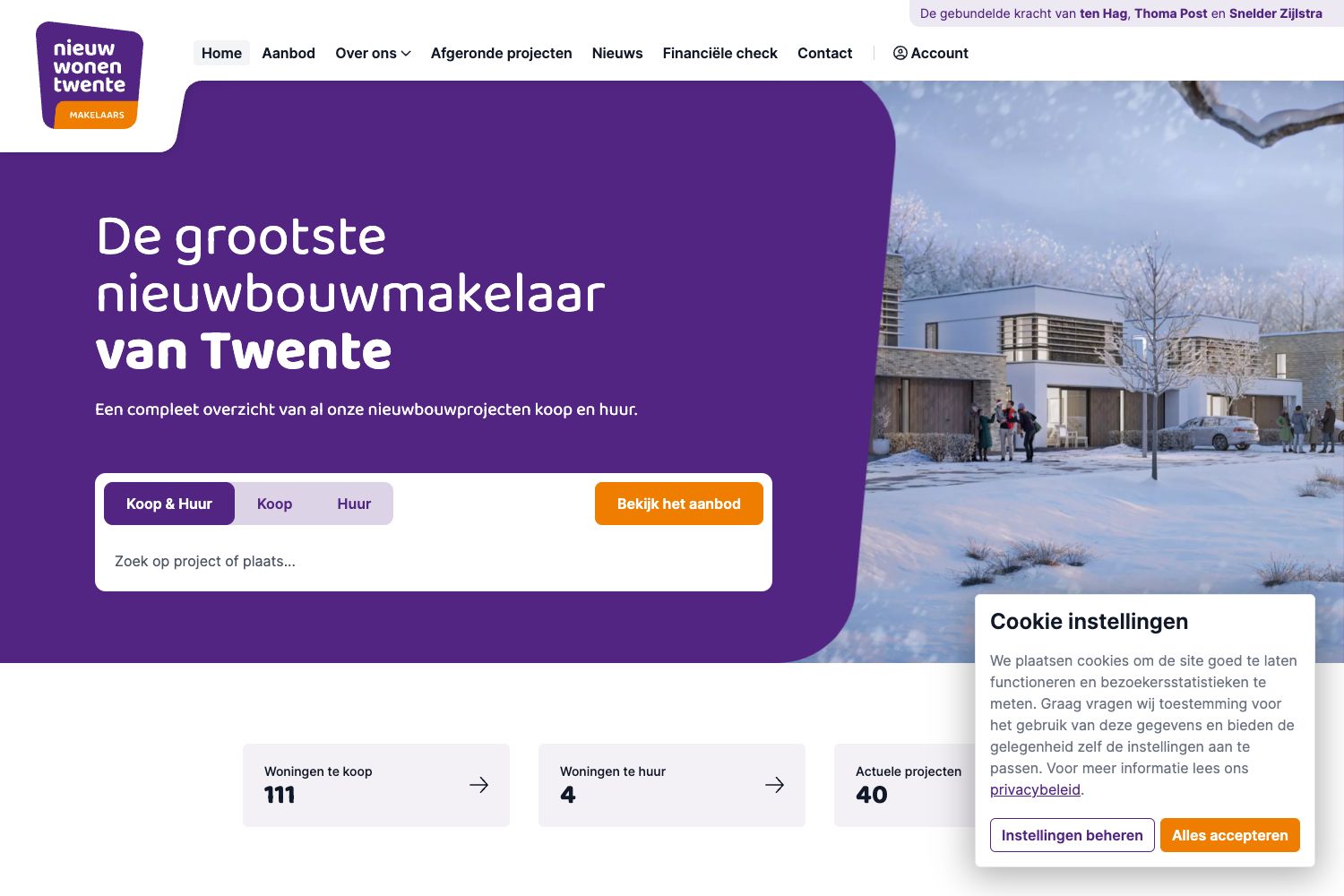 Website screenshot https://nieuwwonentwente.nl