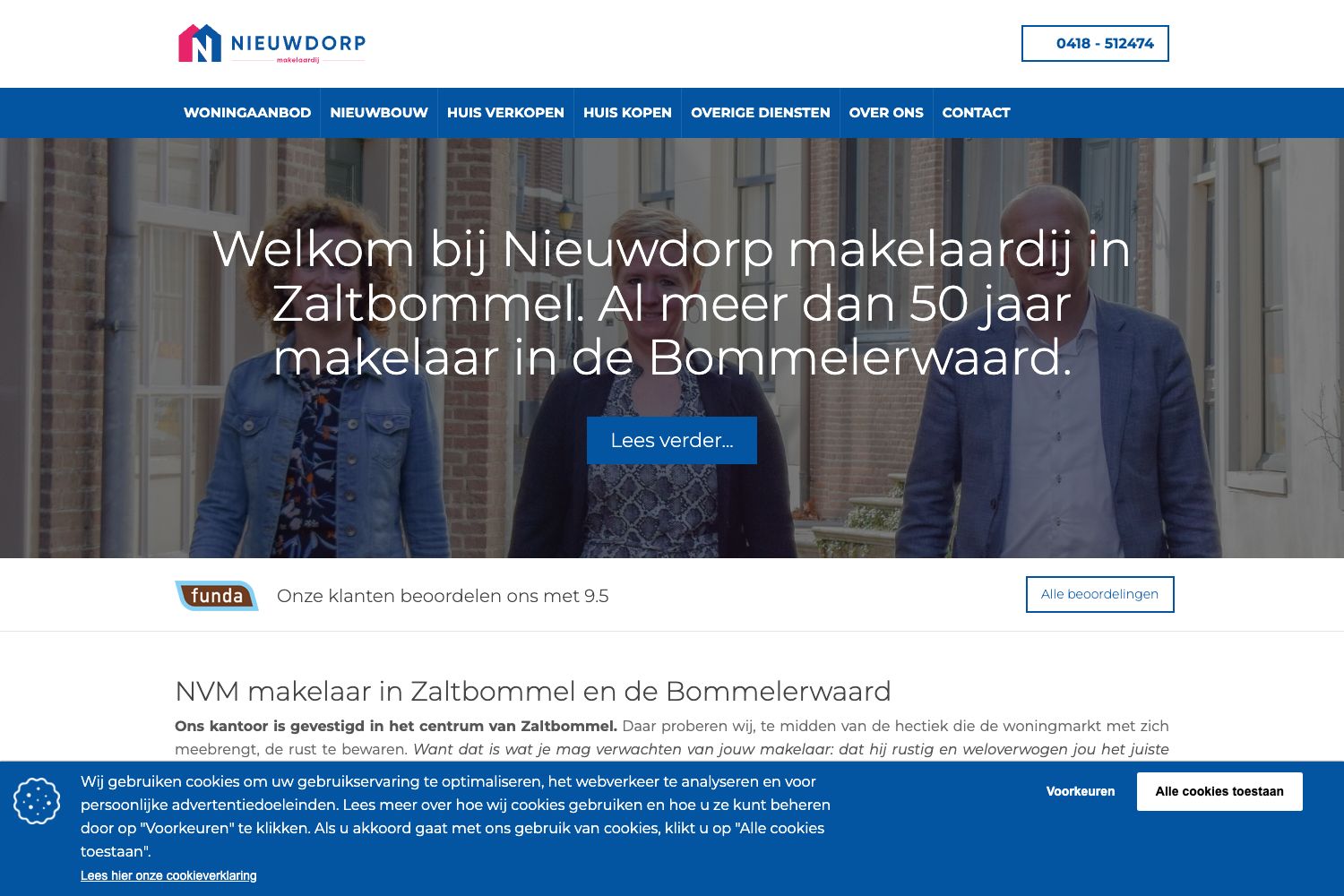 Website screenshot https://nieuwdorp.nl