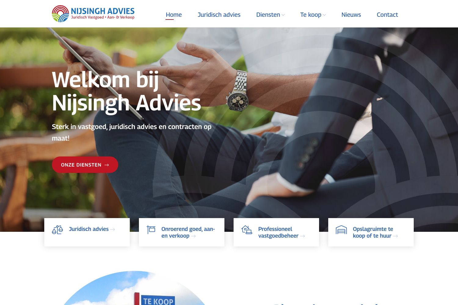 Website screenshot https://nijsinghadvies.nl