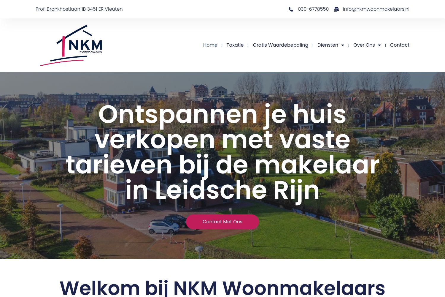 Website screenshot https://nkmwoonmakelaars.nl