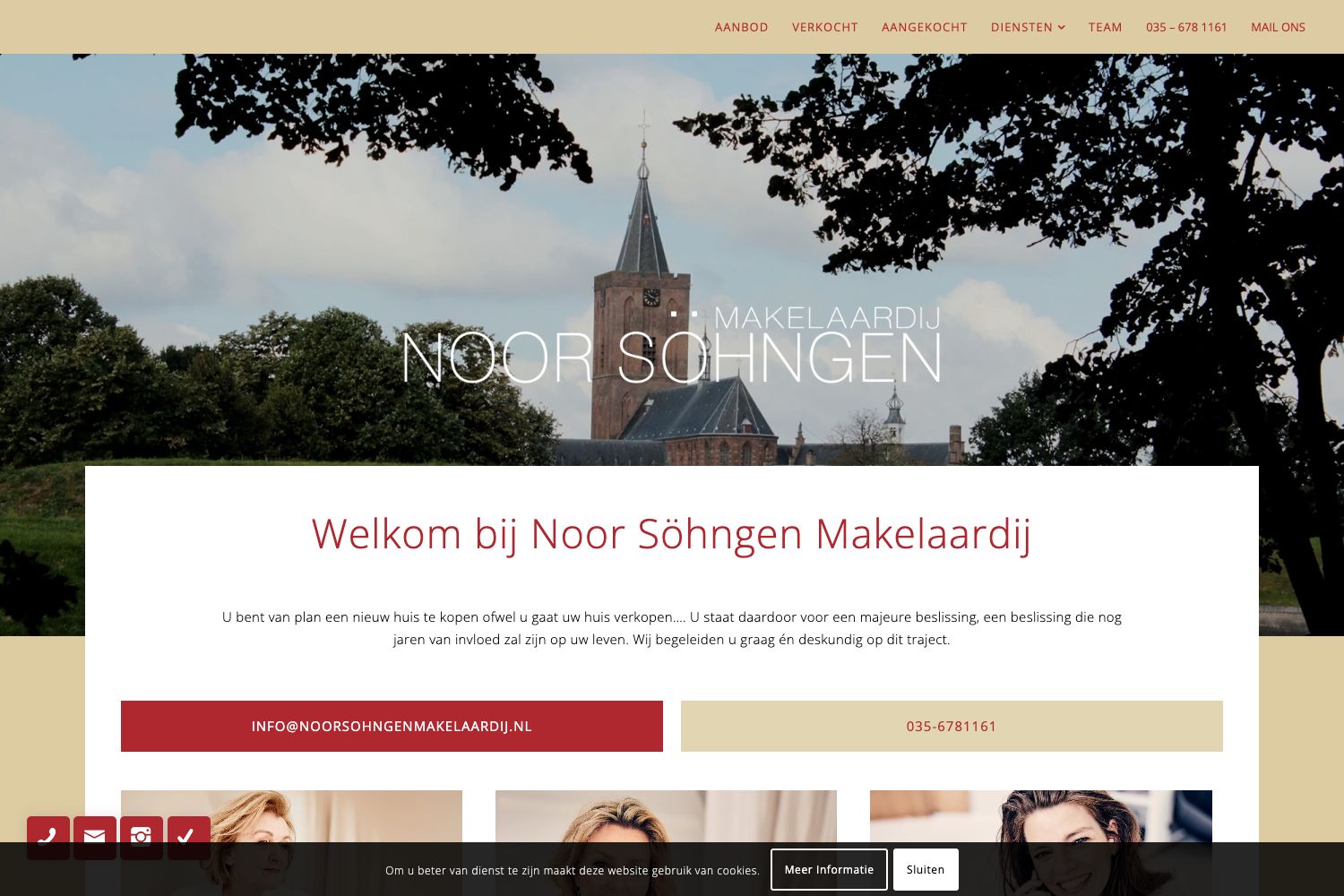 Website screenshot https://noorsohngenmakelaardij.nl