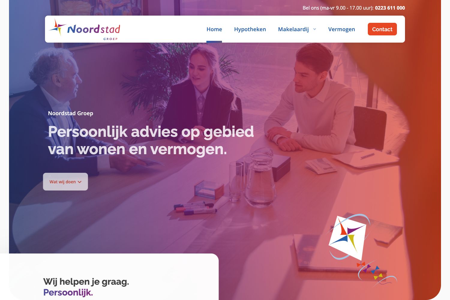 Website screenshot https://noordstadgroep.nl