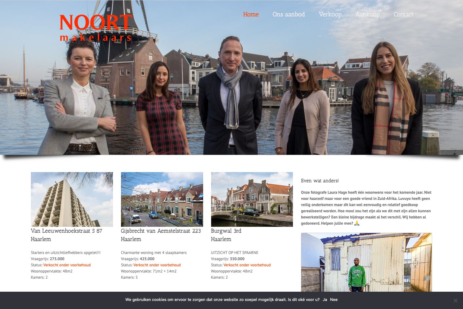Website screenshot https://noortmakelaars.nl