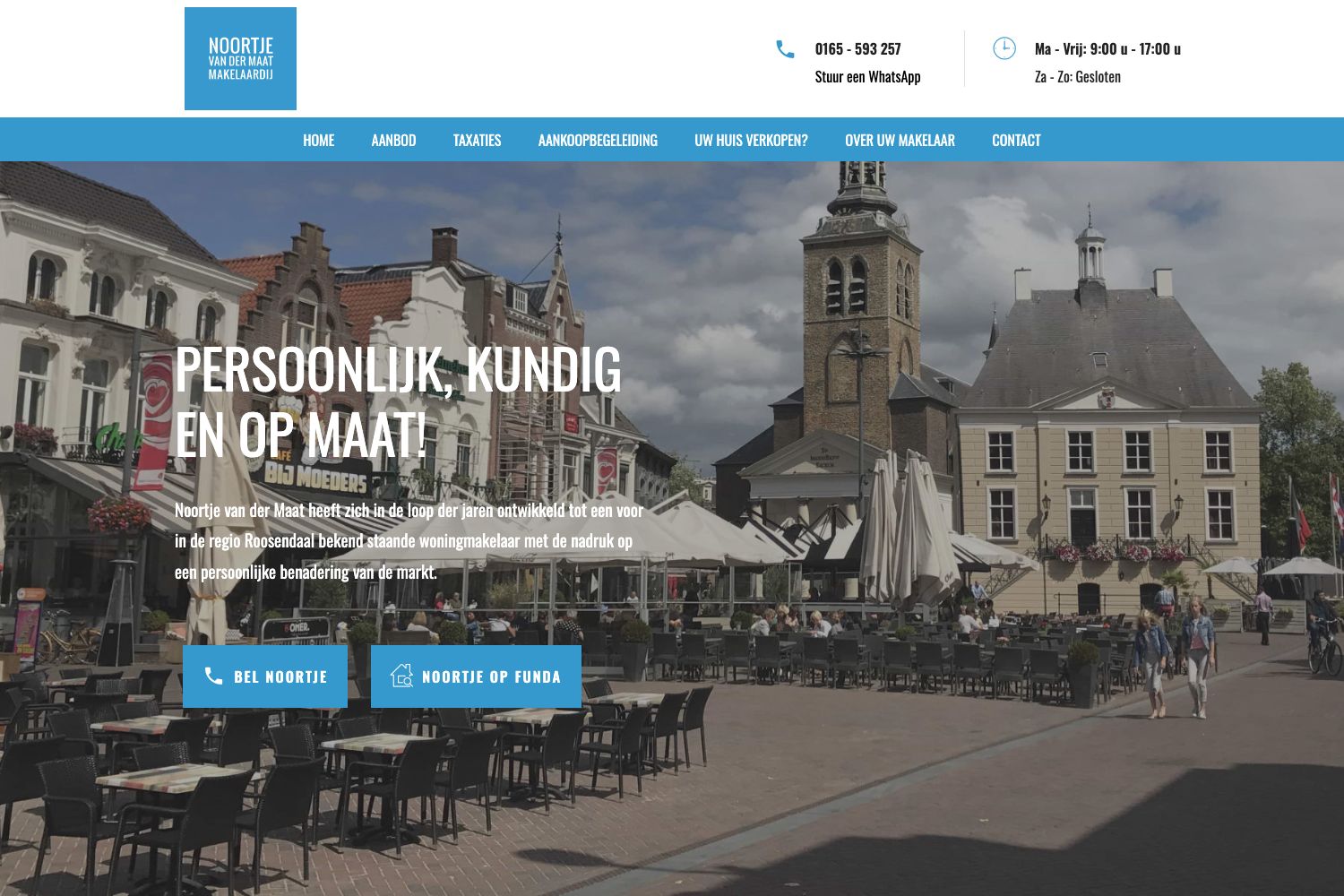 Website screenshot https://noortjevandermaat.nl