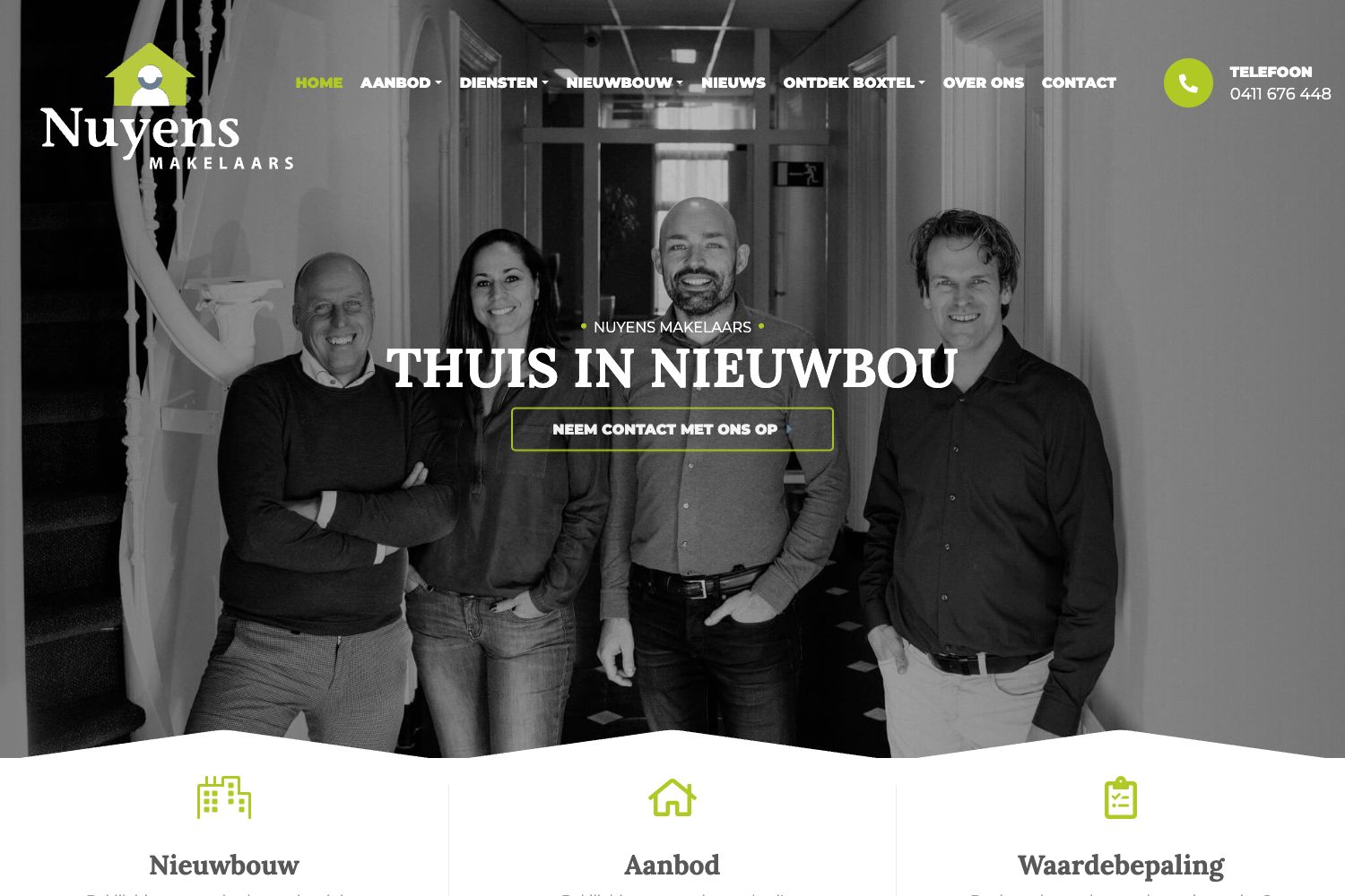 Website screenshot https://nuyensmakelaars.nl