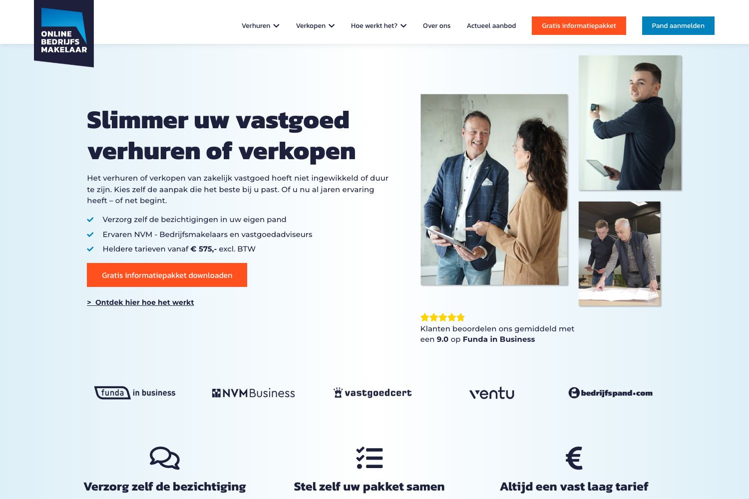 Website screenshot https://onlinebedrijfsmakelaar.nl