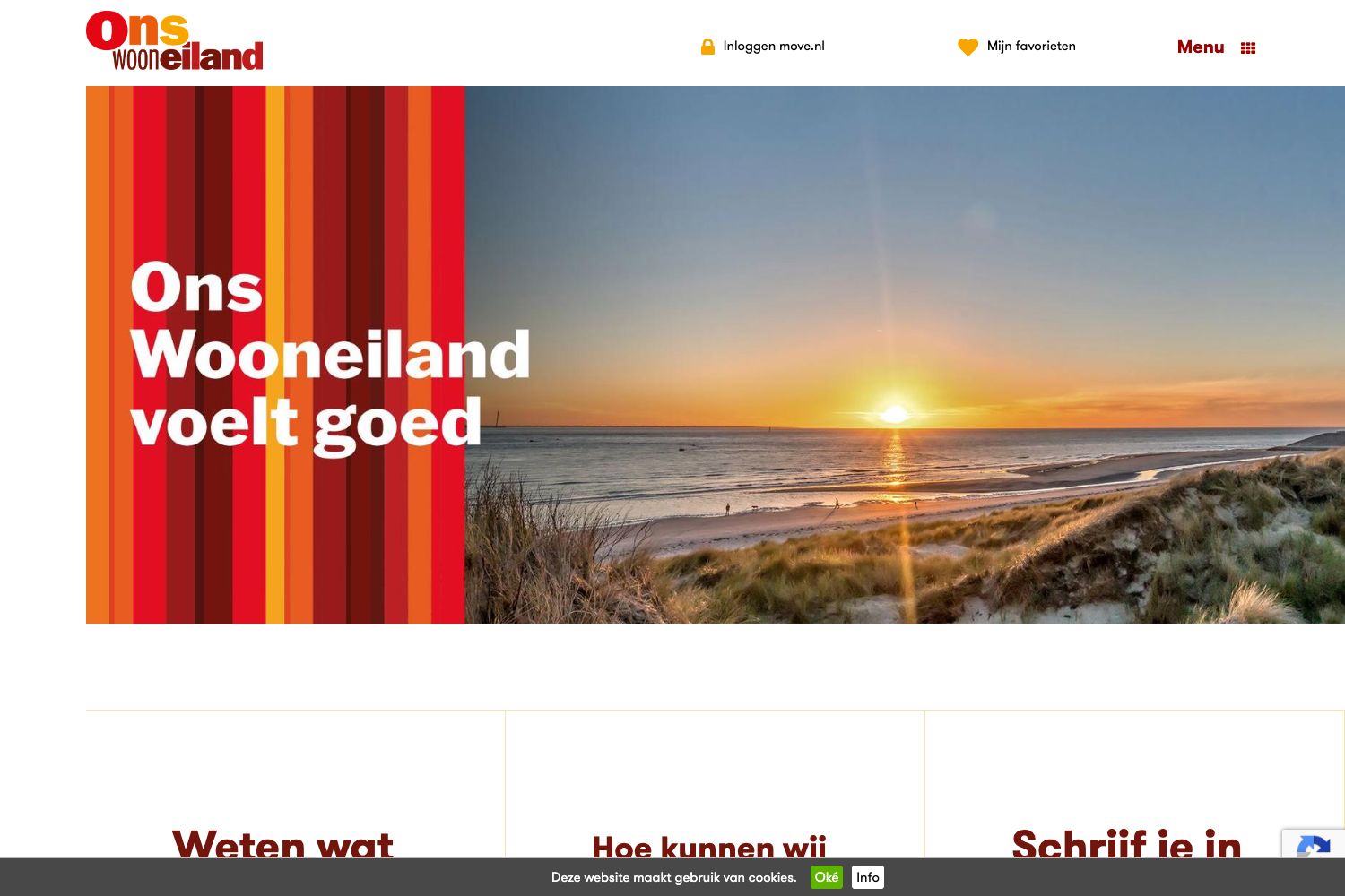 Website screenshot https://onswooneiland.nl