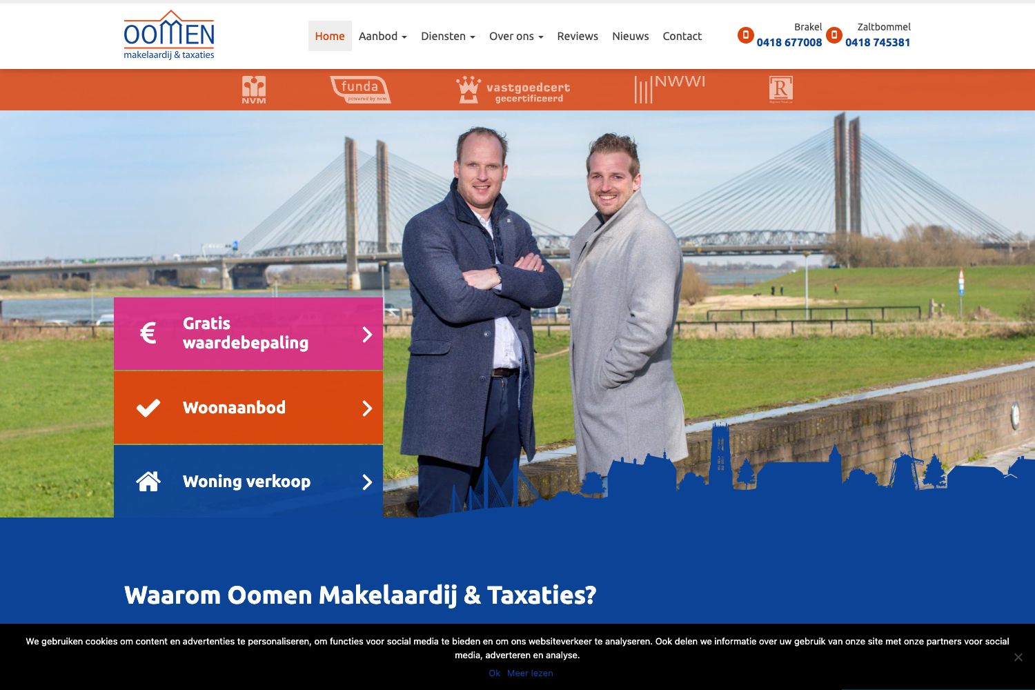 Website screenshot https://oomenmakelaardij.nl