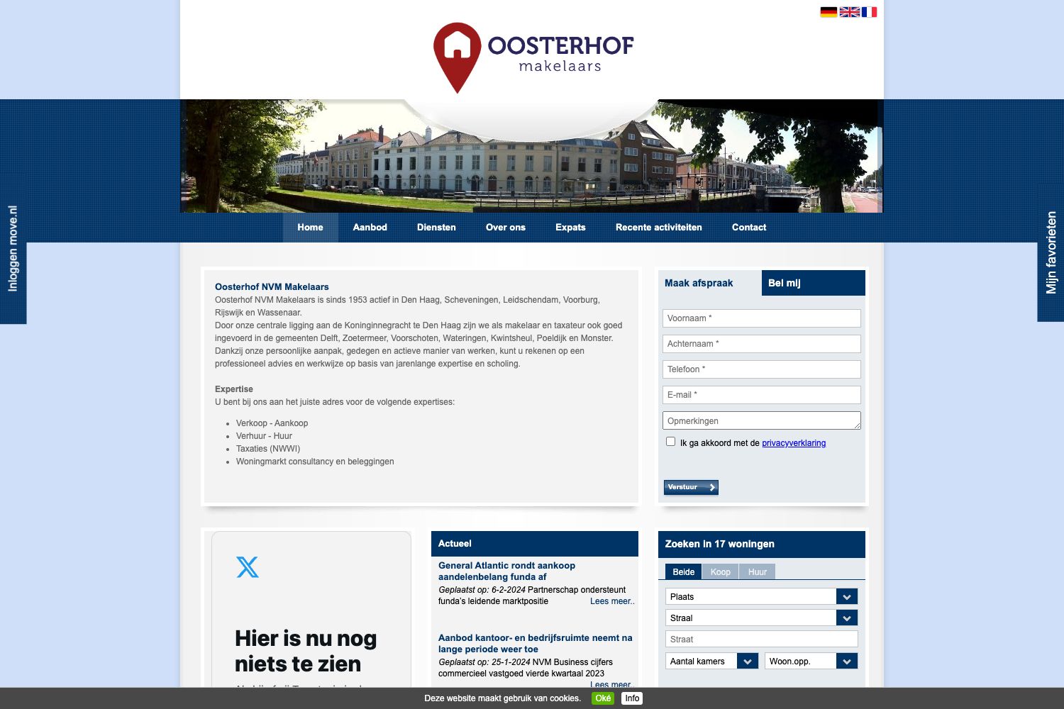 Website screenshot https://oosterhofmakelaars.nl