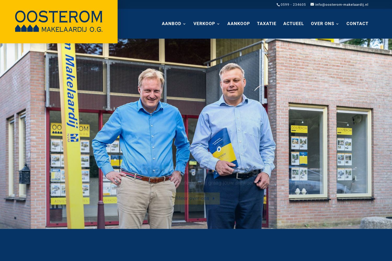 Website screenshot https://oosterom-makelaardij.nl