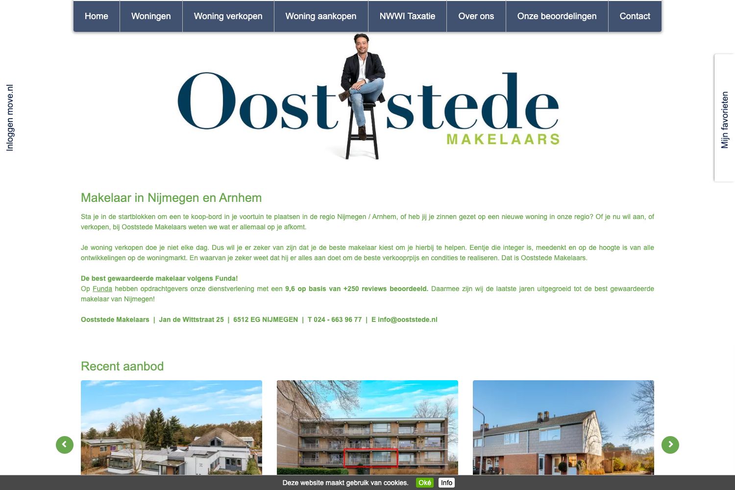 Website screenshot https://ooststede.nl