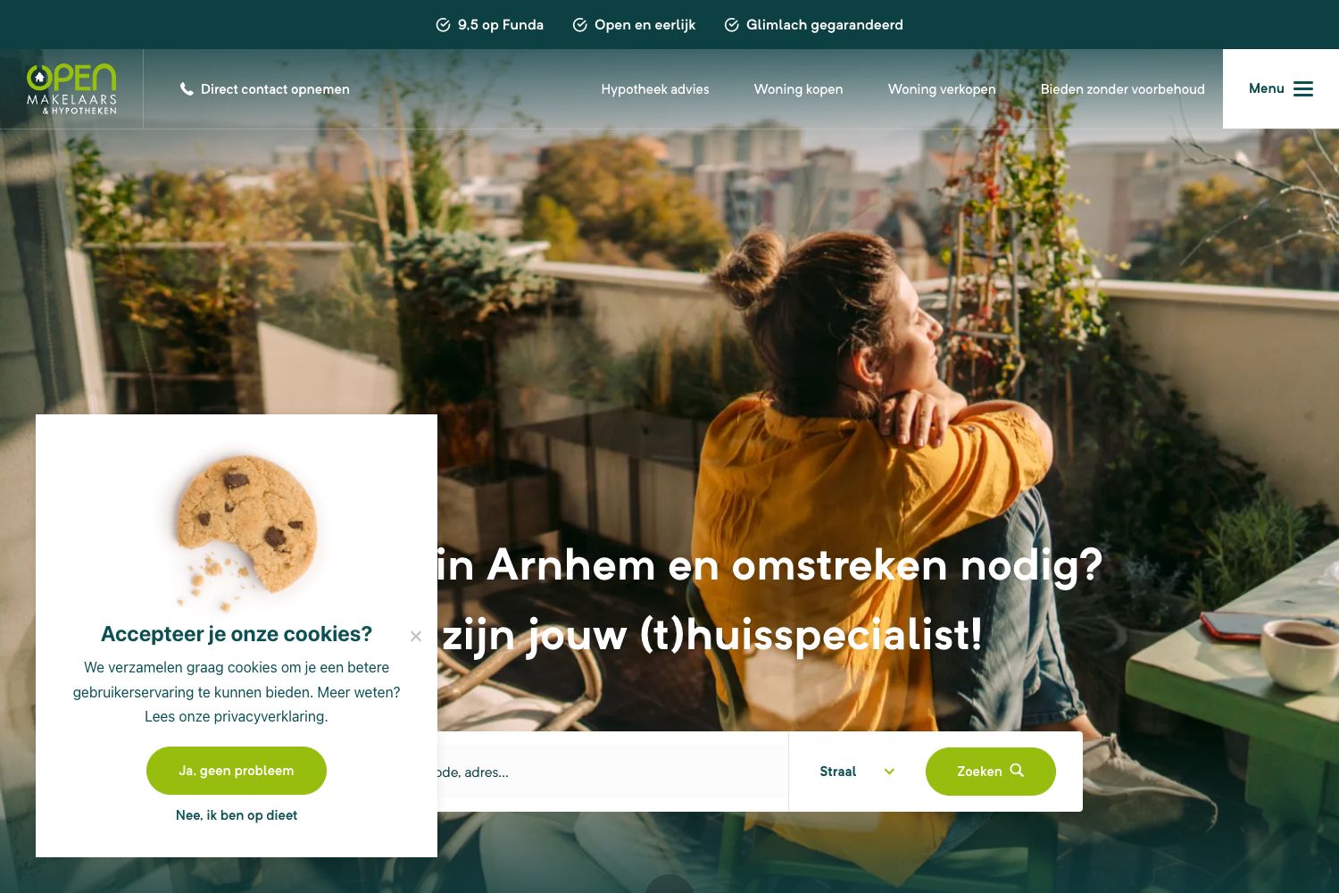 Website screenshot https://openmakelaars.nl