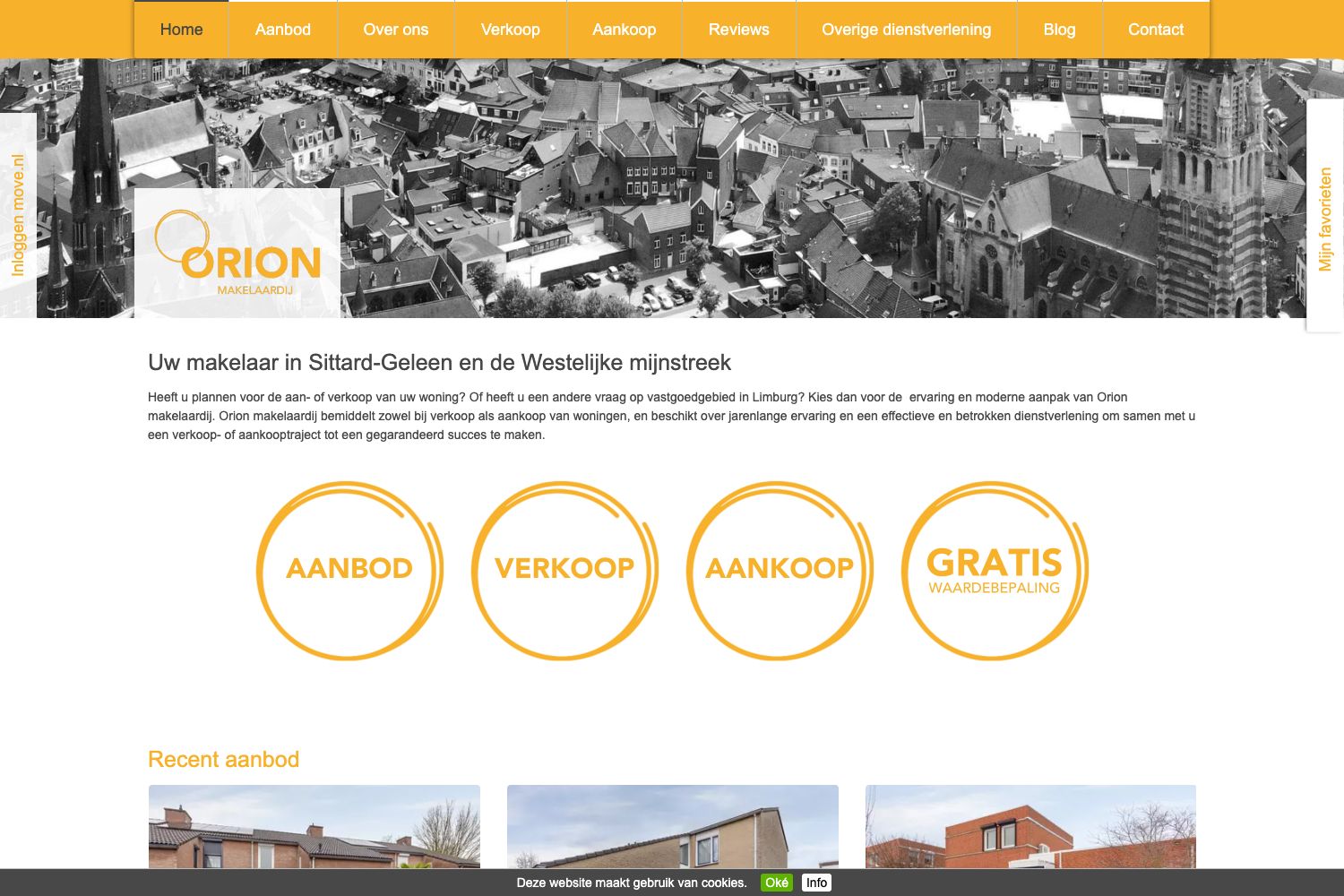Website screenshot https://orionmakelaardij.nl