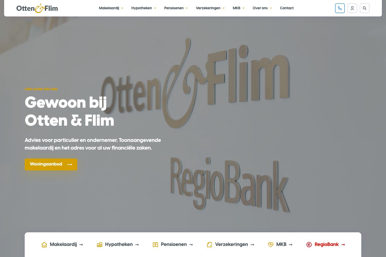 Website screenshot https://otten-flim.nl