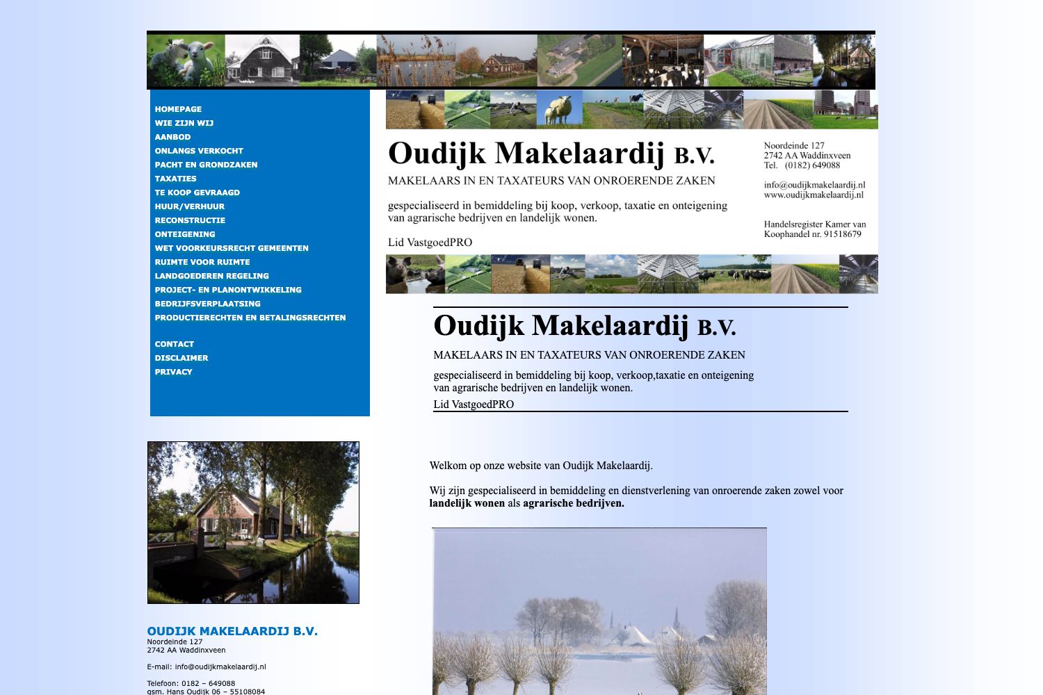 Website screenshot https://oudijkmakelaardij.nl