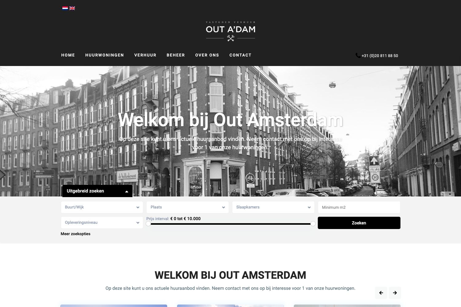 Website screenshot https://out-amsterdam.nl