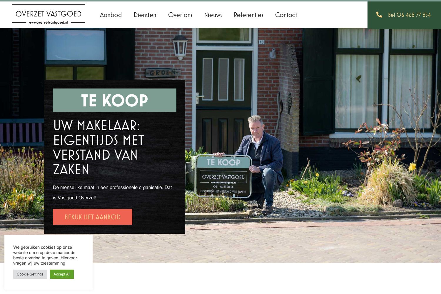 Website screenshot https://overzetvastgoed.nl