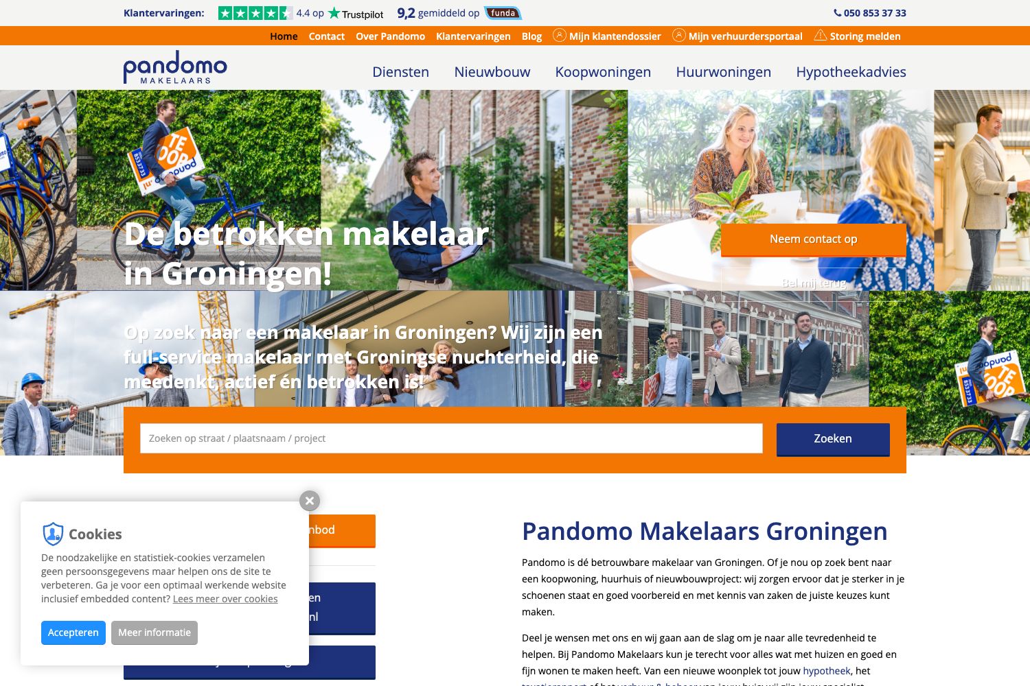 Website screenshot https://pandomo.nl