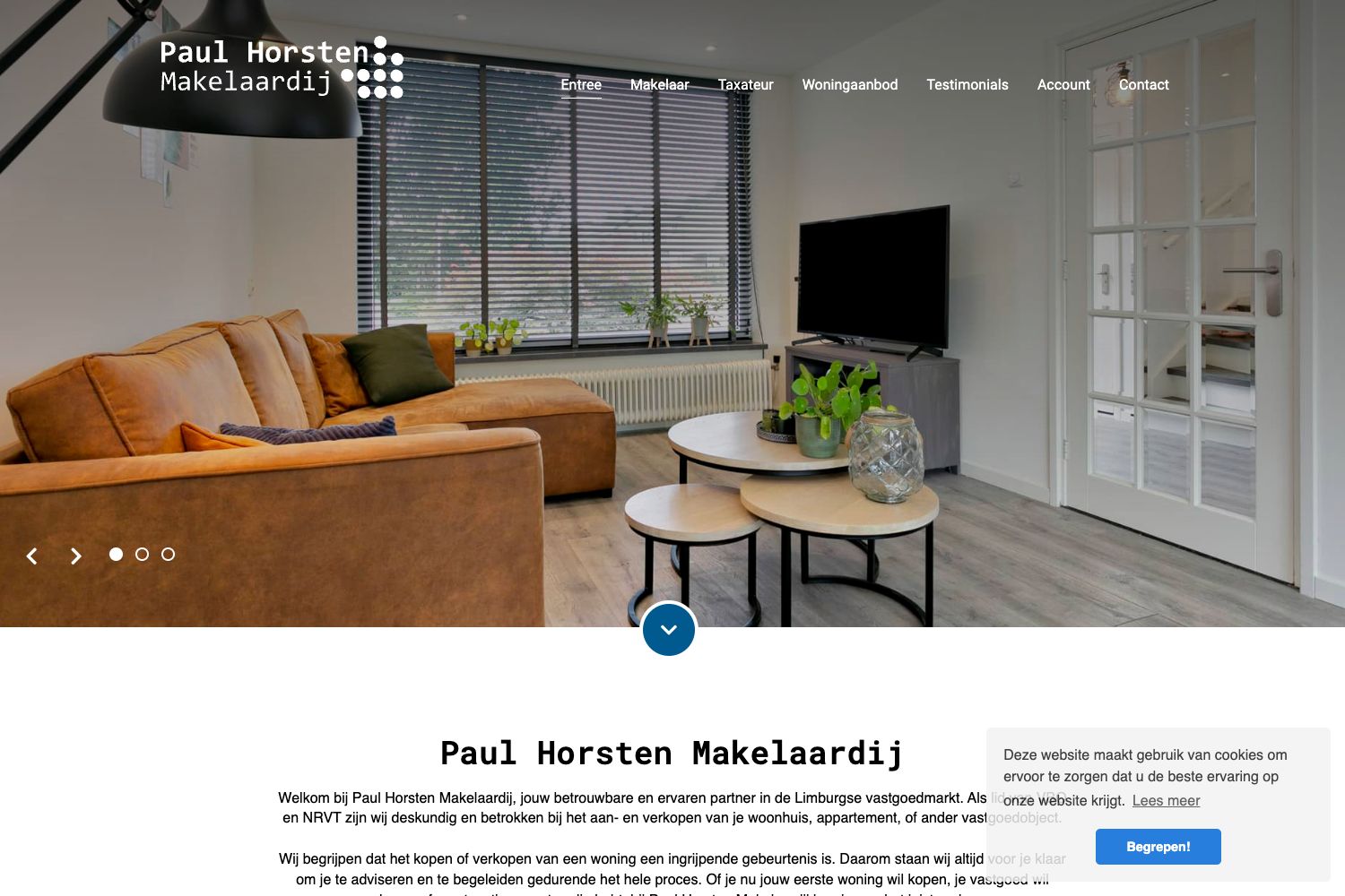 Website screenshot https://paulhorsten.nl