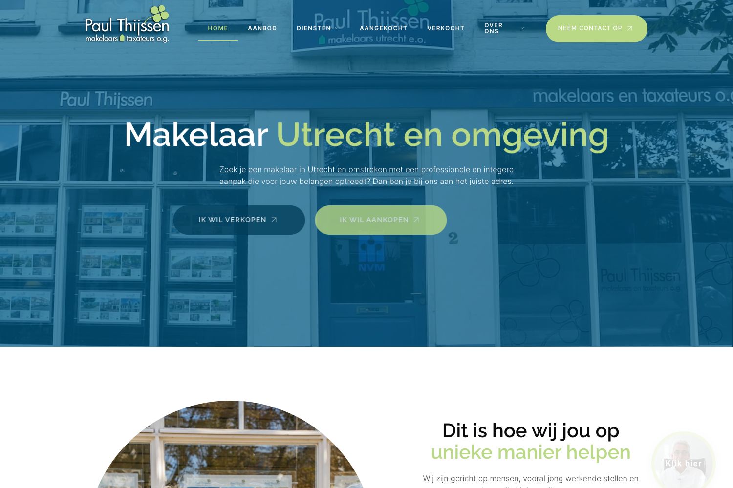 Website screenshot https://thijssenmakelaars.nl