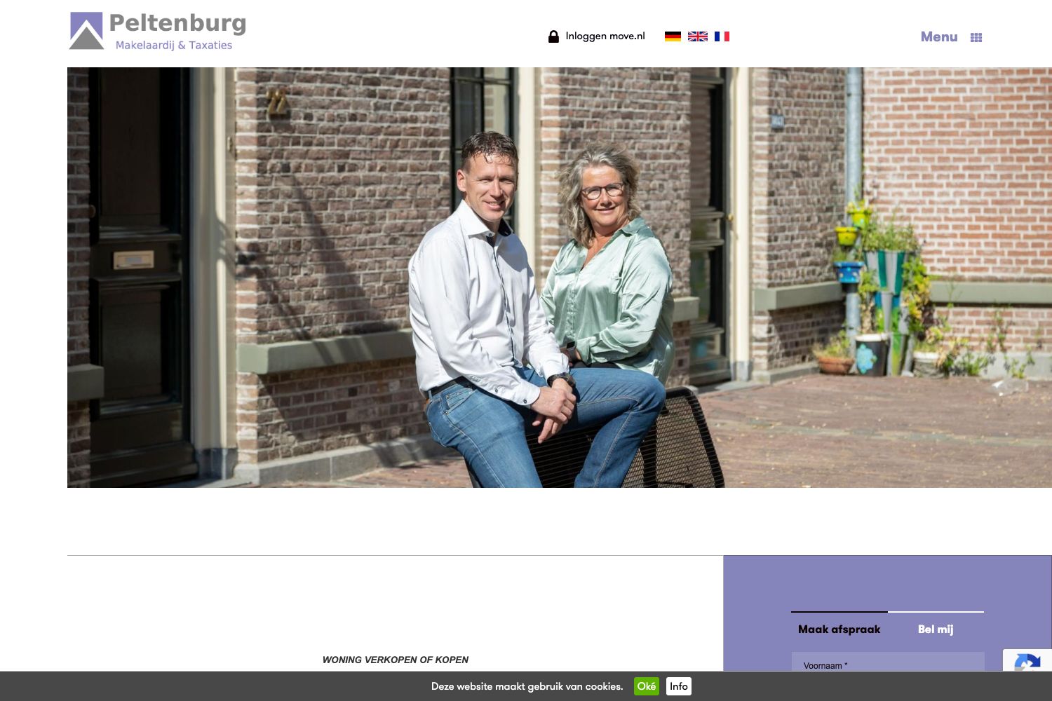 Website screenshot https://peltenburgmakelaardij.nl