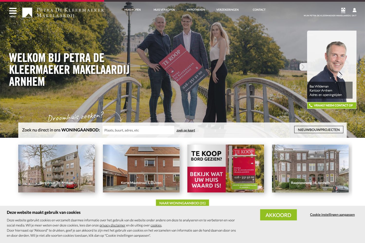 Website screenshot https://petradekleermaeker.nl