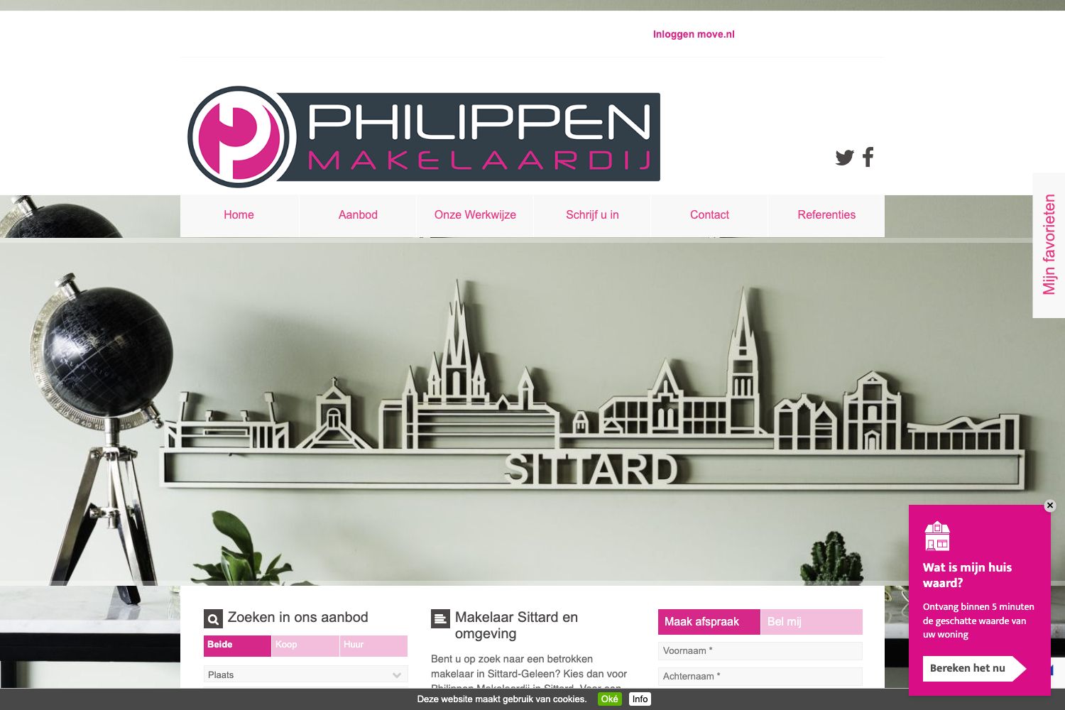 Website screenshot https://philippenmakelaardij.nl