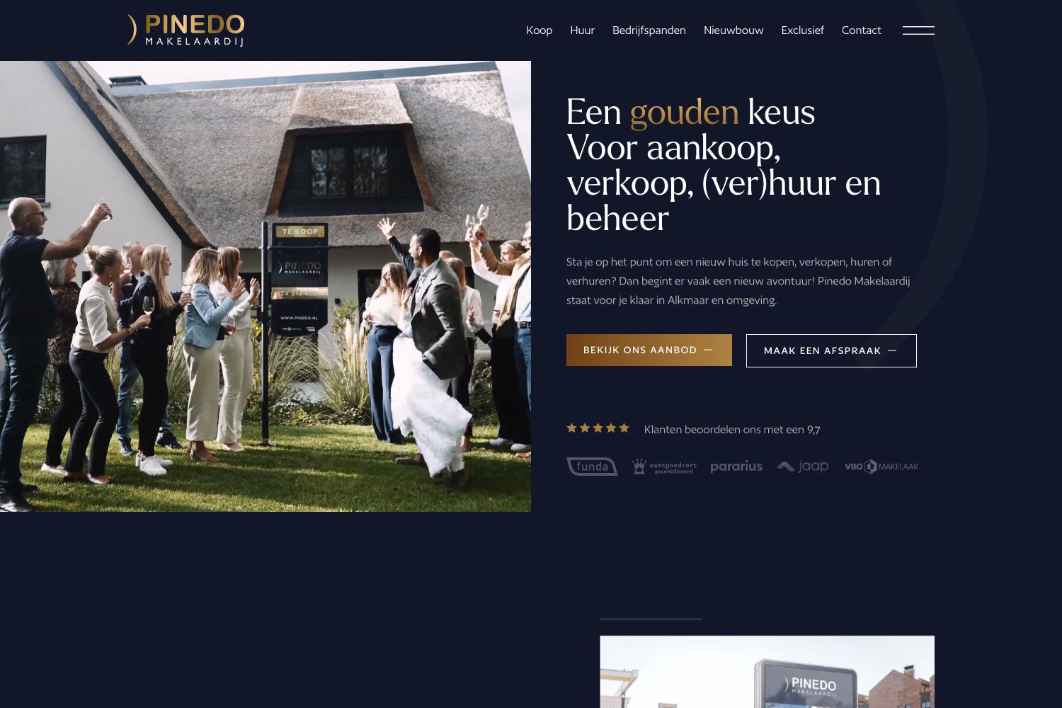Website screenshot https://pinedo.nl