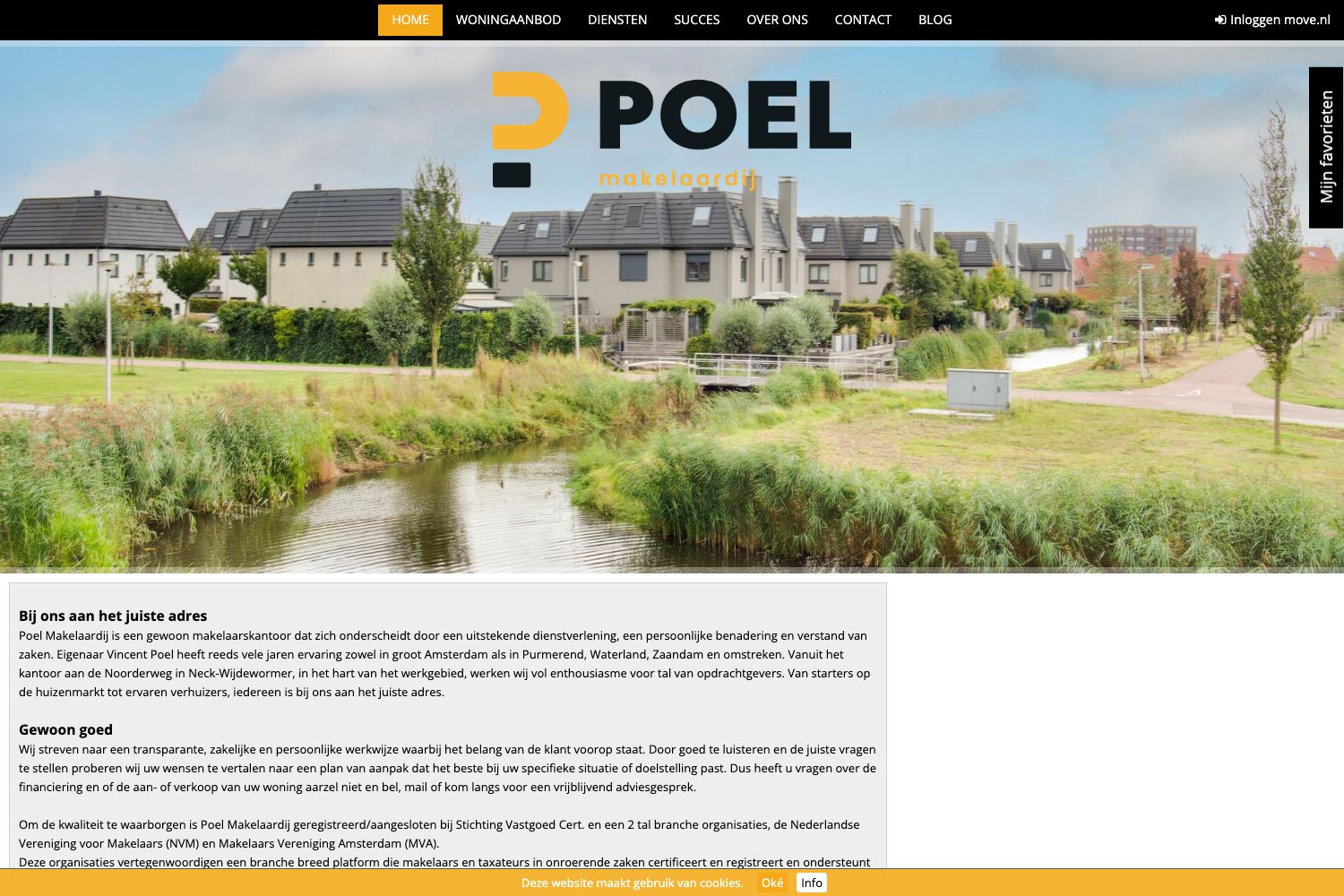 Website screenshot https://poelmakelaardij.nl