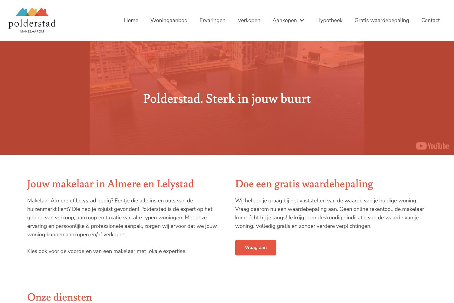 Website screenshot https://polderstad.nl