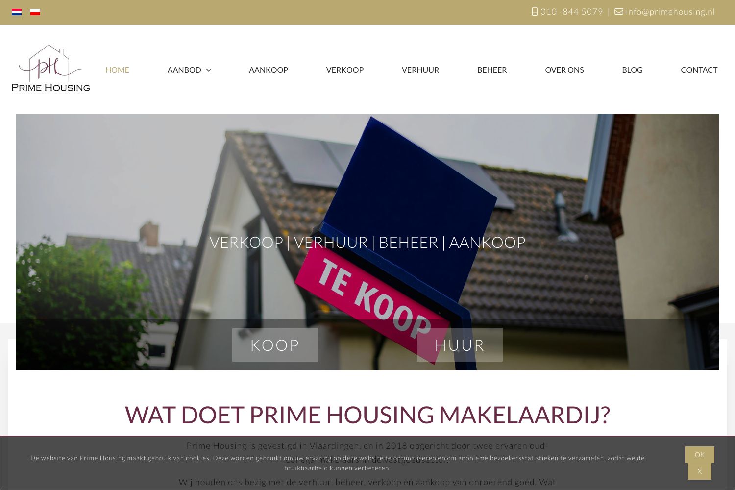 Website screenshot https://primehousing.nl