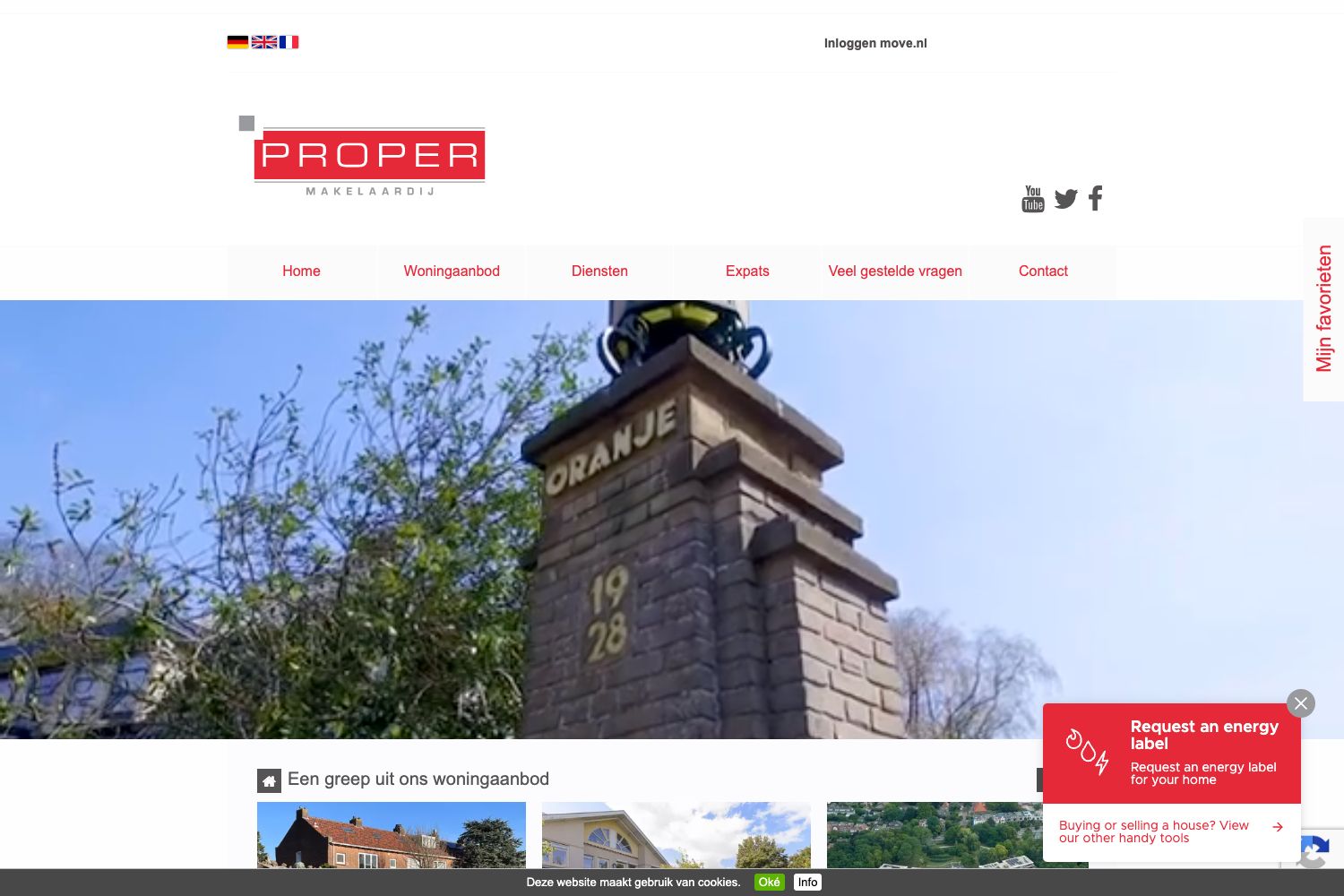 Website screenshot https://proper-makelaardij.nl