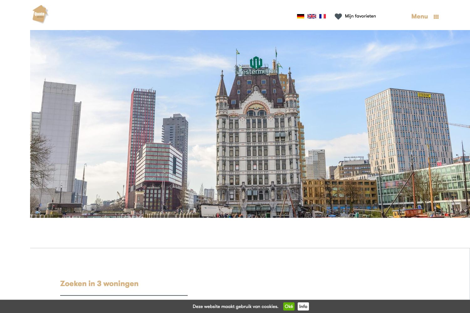 Website screenshot https://quotemakelaars.nl