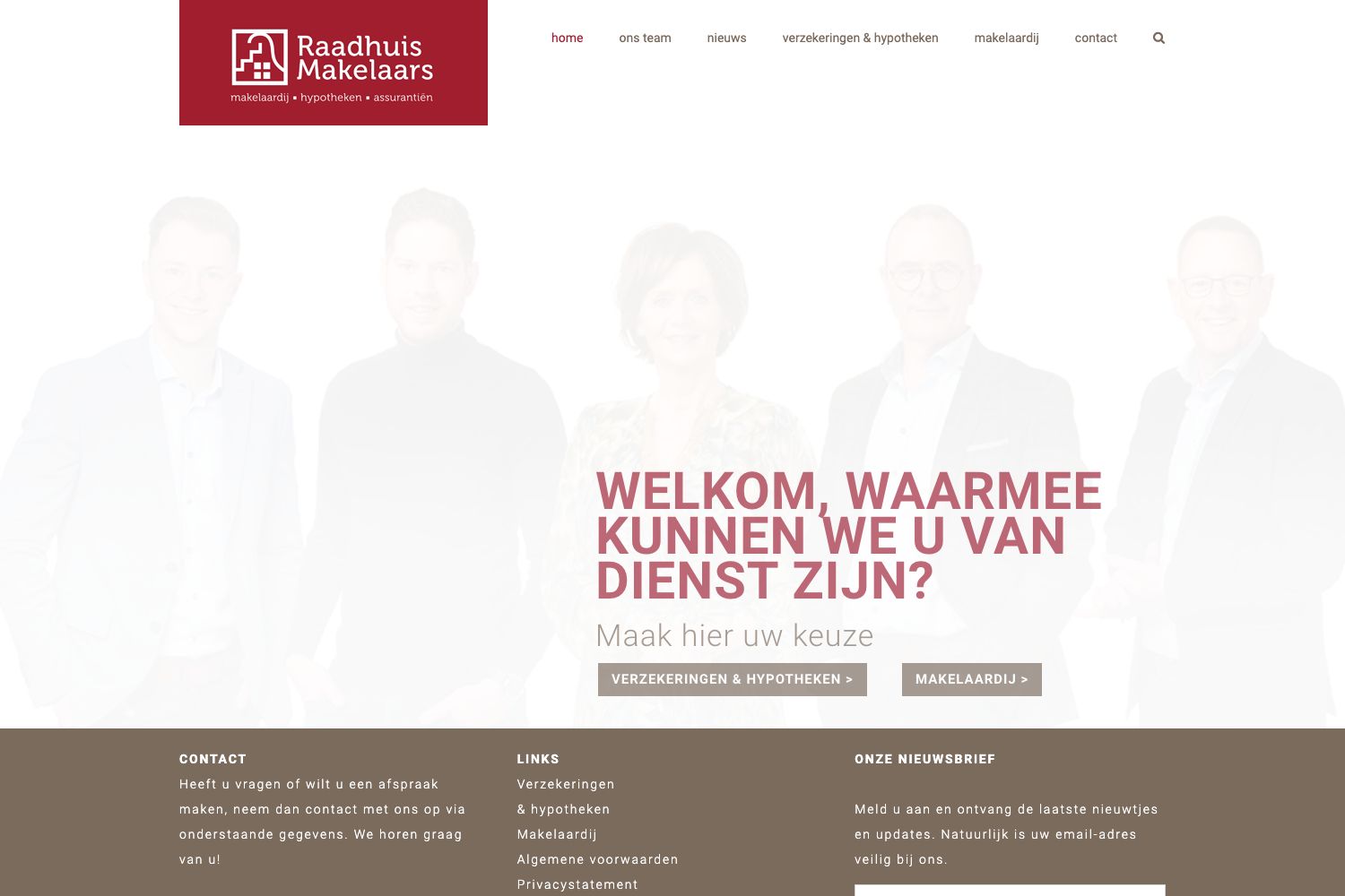 Website screenshot https://raadhuismakelaars.nl