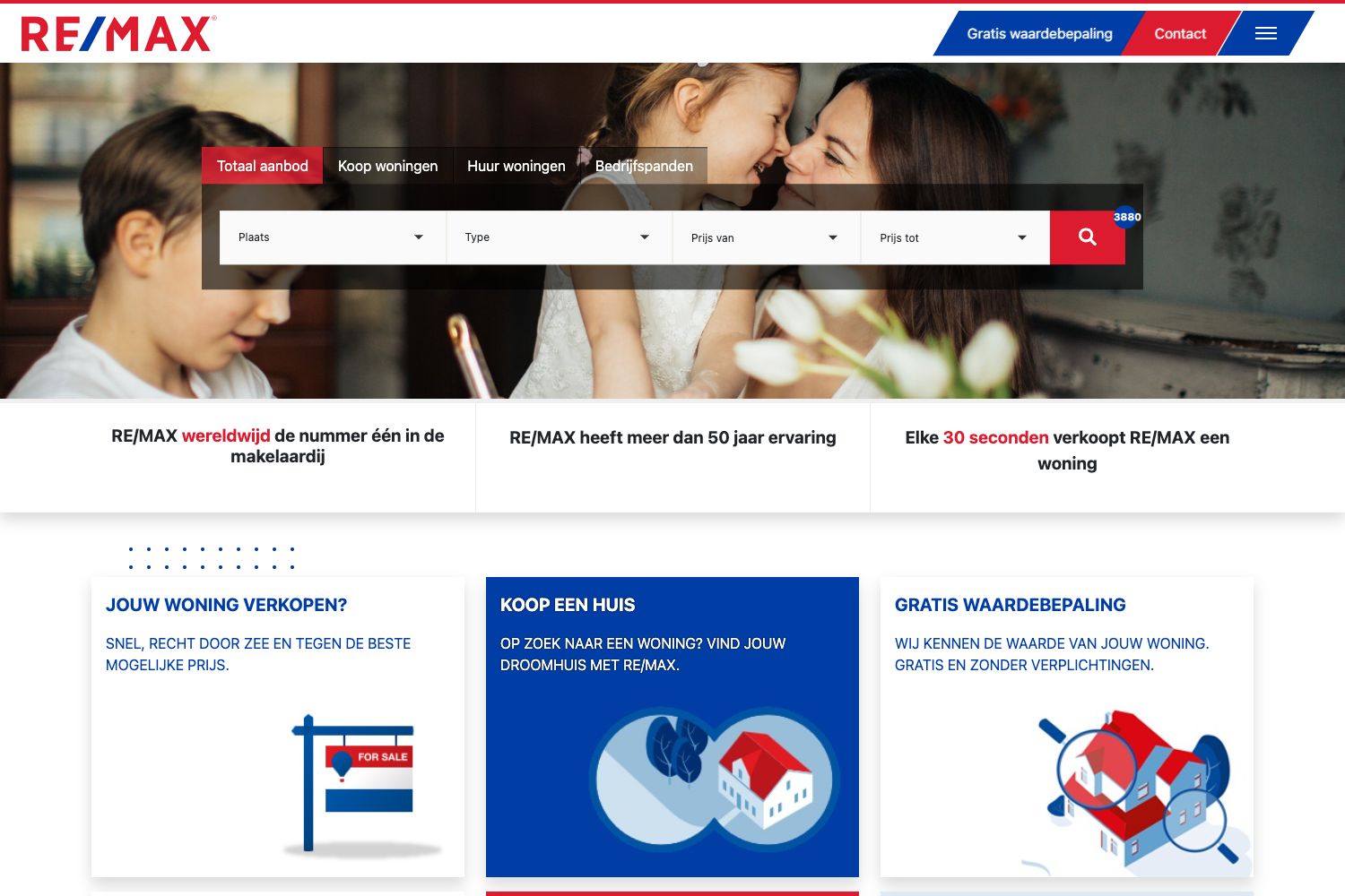 Website screenshot https://remaxmosa.nl