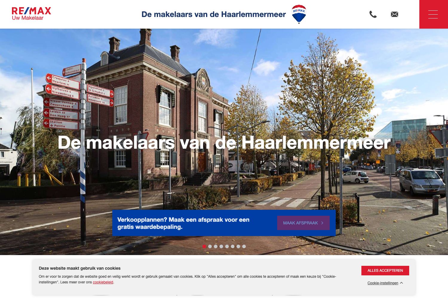 Website screenshot https://makelaars-in-haarlemmermeer.nl