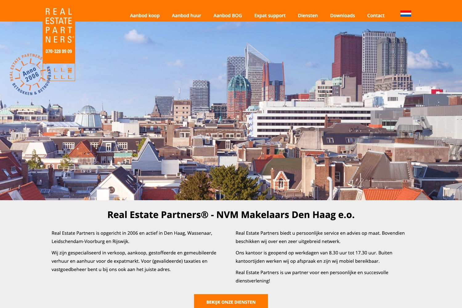 Website screenshot https://real-estatepartners.nl