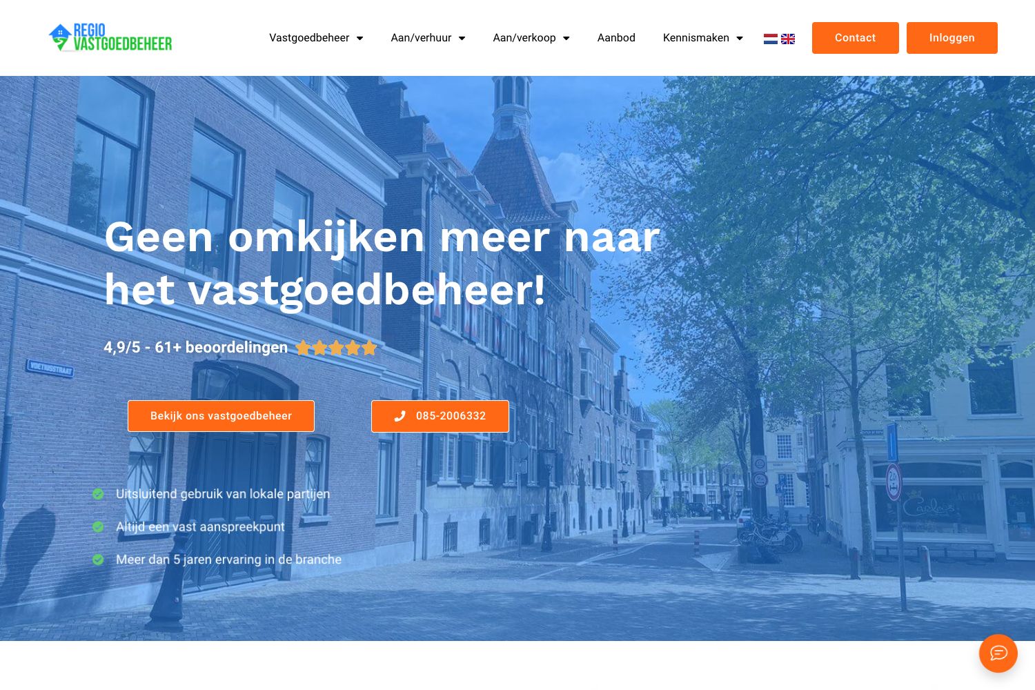 Website screenshot https://regiovastgoedbeheer.nl