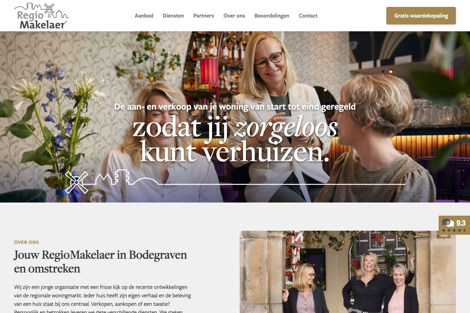 Website screenshot https://regiomakelaer.nl