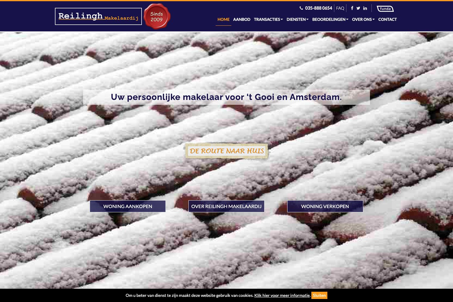 Website screenshot https://reilinghmakelaardij.nl