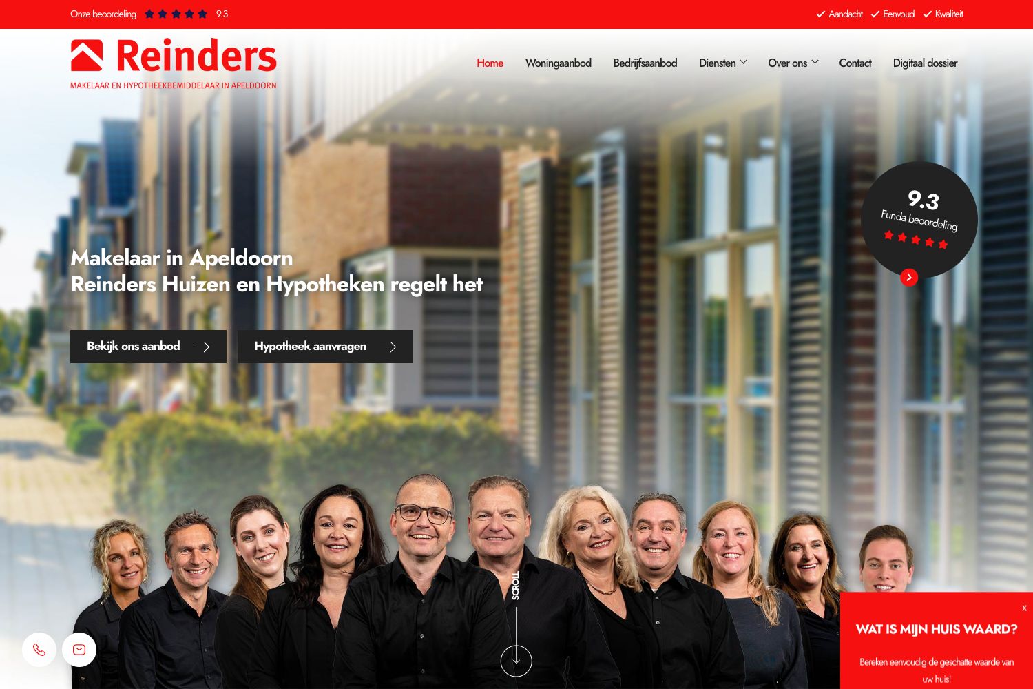 Website screenshot https://reindersmakelaars.nl