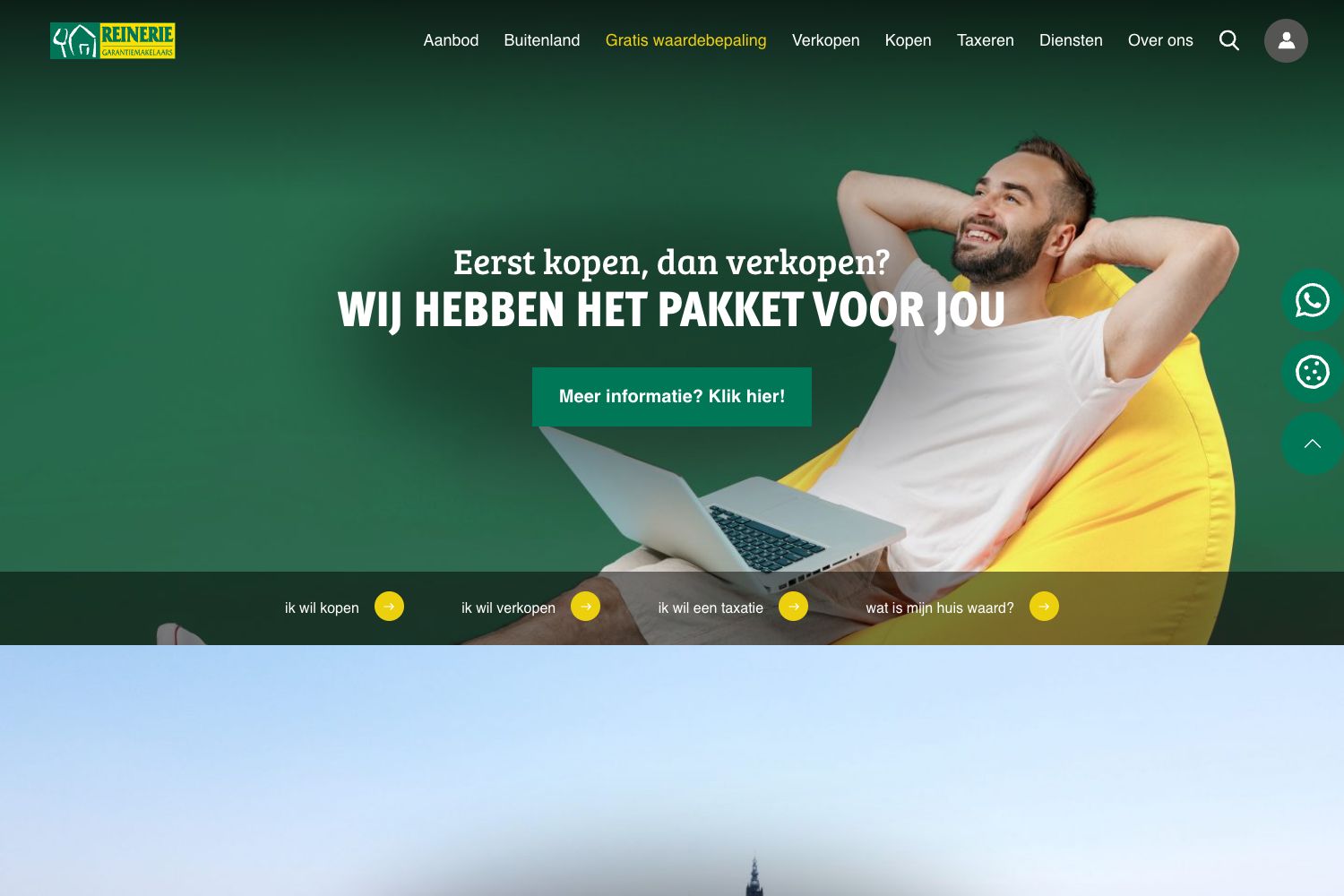 Website screenshot https://reinerieamersfoort.nl